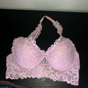PINK lace bralette